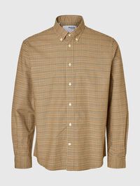 REGULAR FIT BAUMWOLL BUTTON DOWN HEMD, Sand, highres