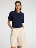 Selected SHORT SLEEVED KNITTED POLO SHIRT, Outer Space, highres - 16099120_OuterSpace_008.jpg