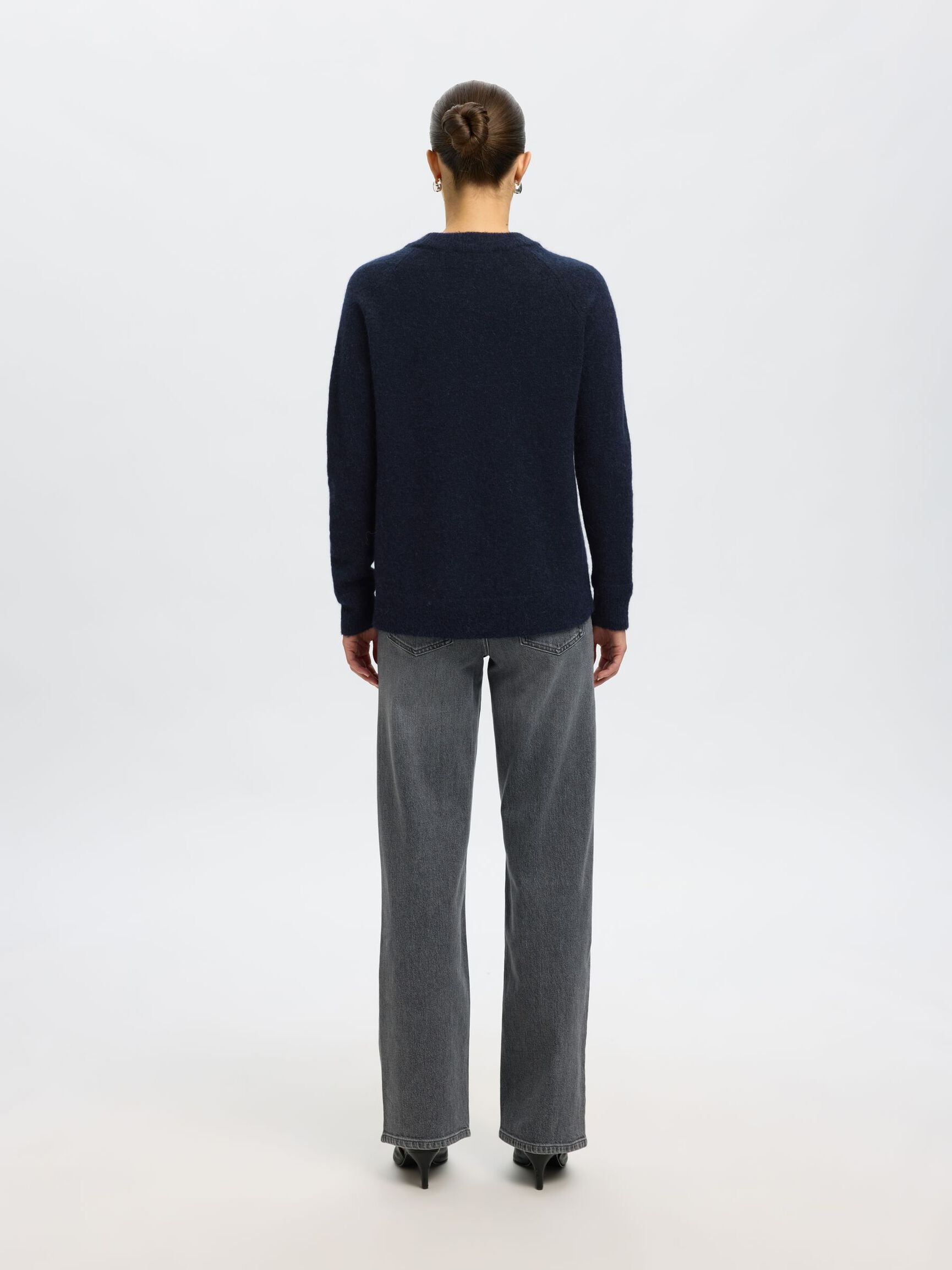 WOOL BLEND JUMPER, Dark Sapphire, highres