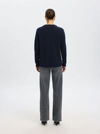 WOOL BLEND JUMPER, Dark Sapphire, highres