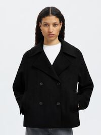 LAINE MÉLANGÉE VESTE, Black, highres