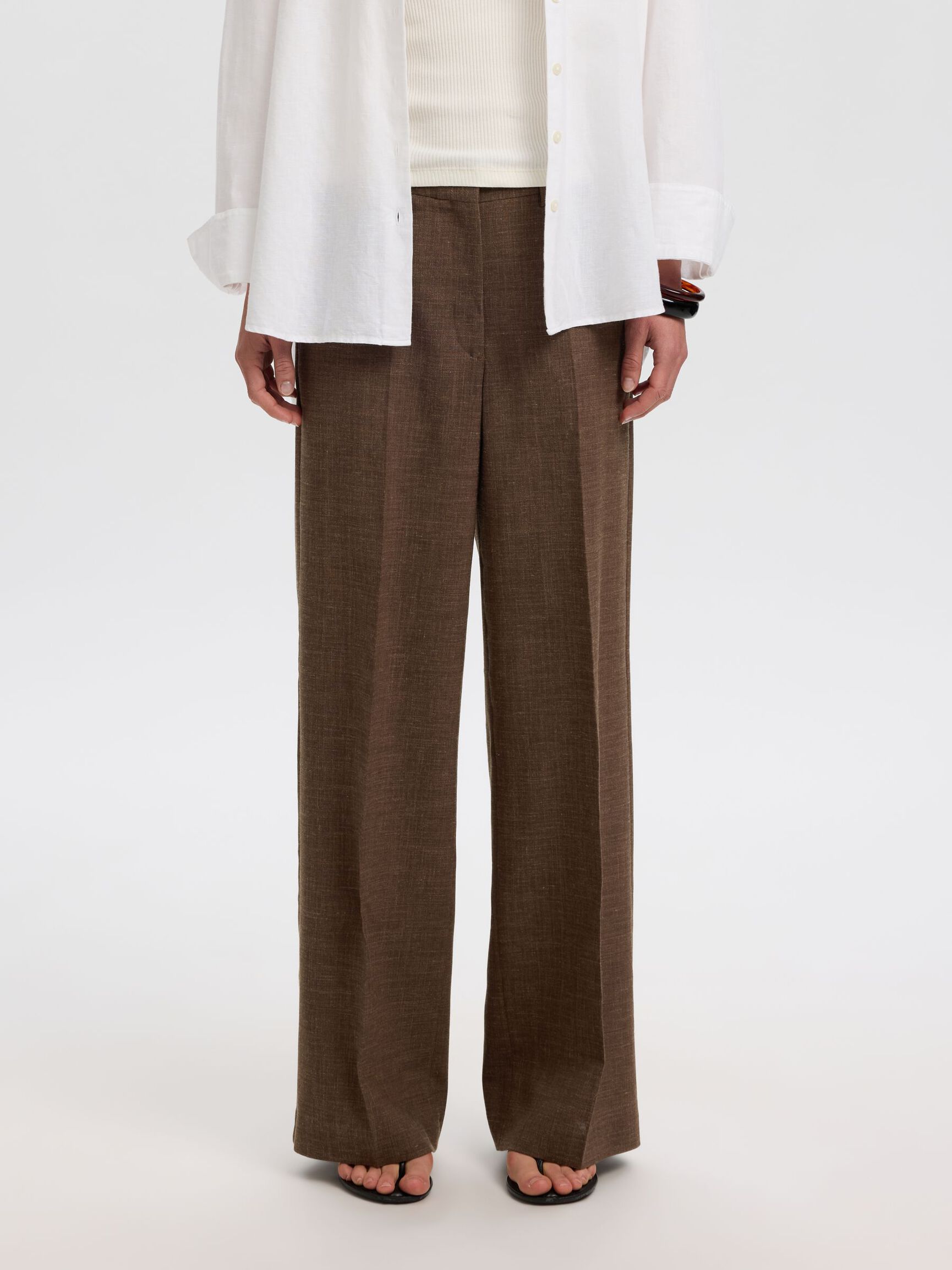 TAILORED WIDE-LEG TROUSERS, Delicioso, highres