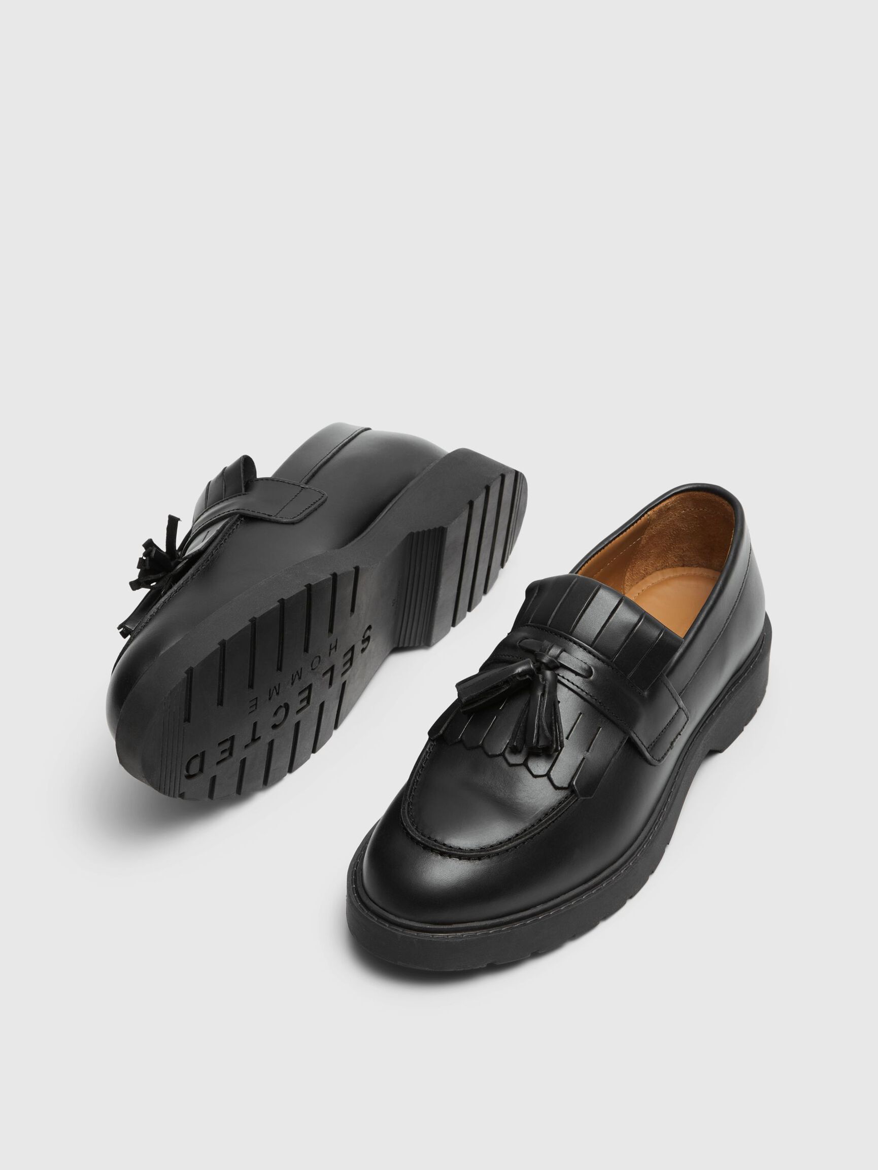 LEER KILTIE INSTAPPERS, Black, highres