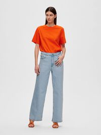 HELLBLAUE HIGH WAIST JEANS, Light Blue Denim, highres