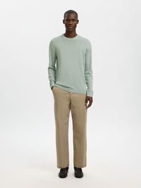 MAGLIONE GIROCOLLO, Aqua Gray, highres