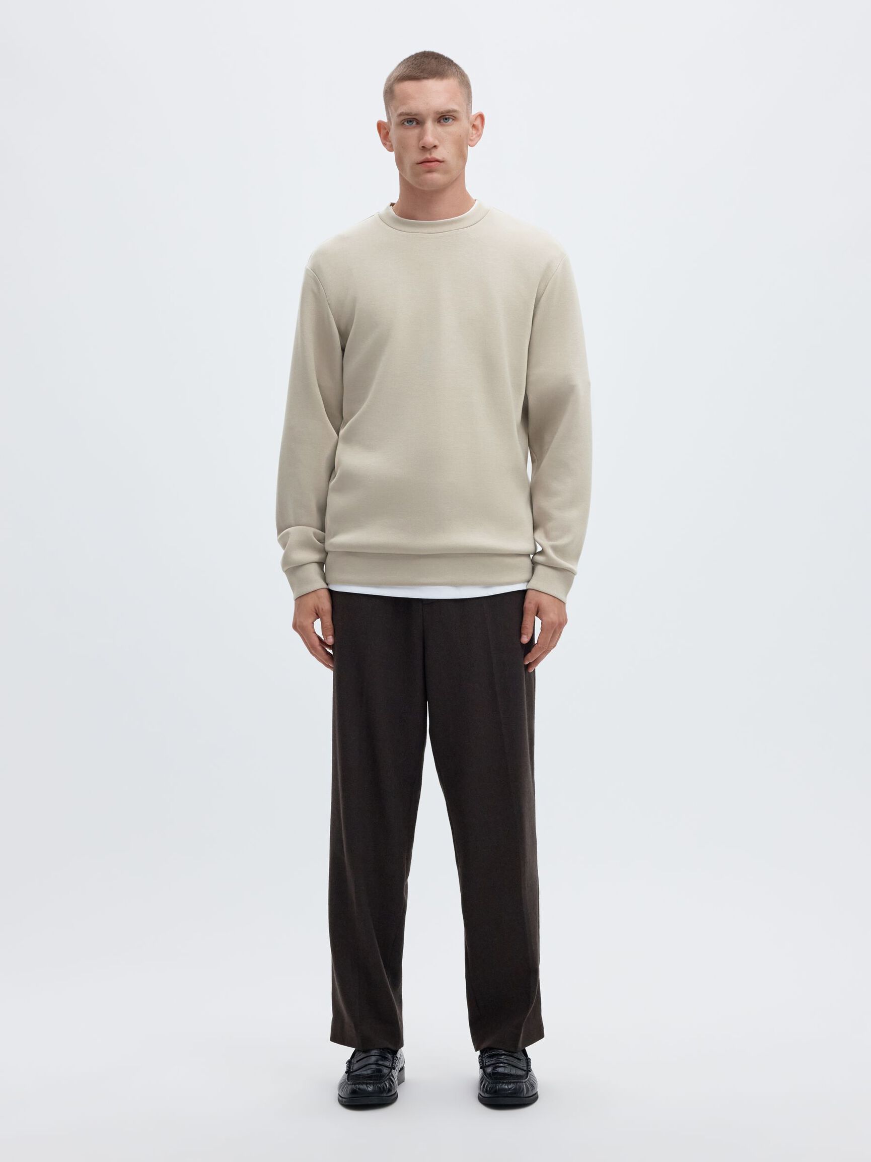 VISCOSE BLEND SWEATSHIRT, Pure Cashmere, highres