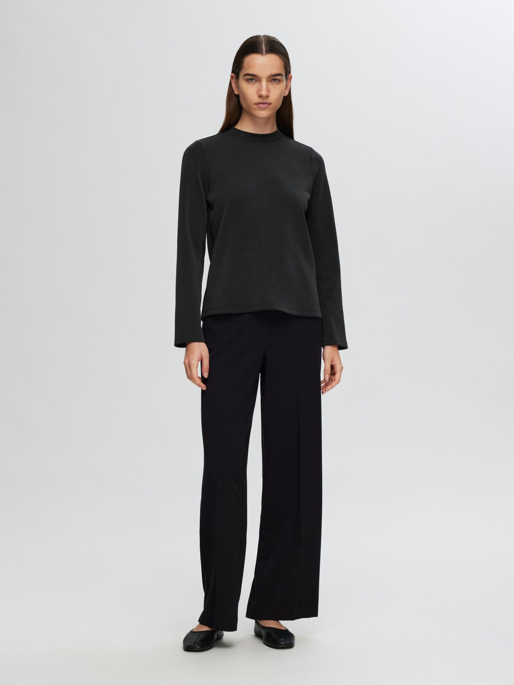 BOXY FIT LONGSLEEVE, Black, highres