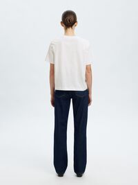 EMBROIDERED CREWNECK T-SHIRT, Bright White, highres