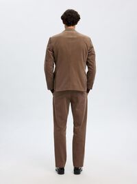 REGULAR FIT CORDUROY  DOUBLE-BREASTED BLAZER, Brownie, highres