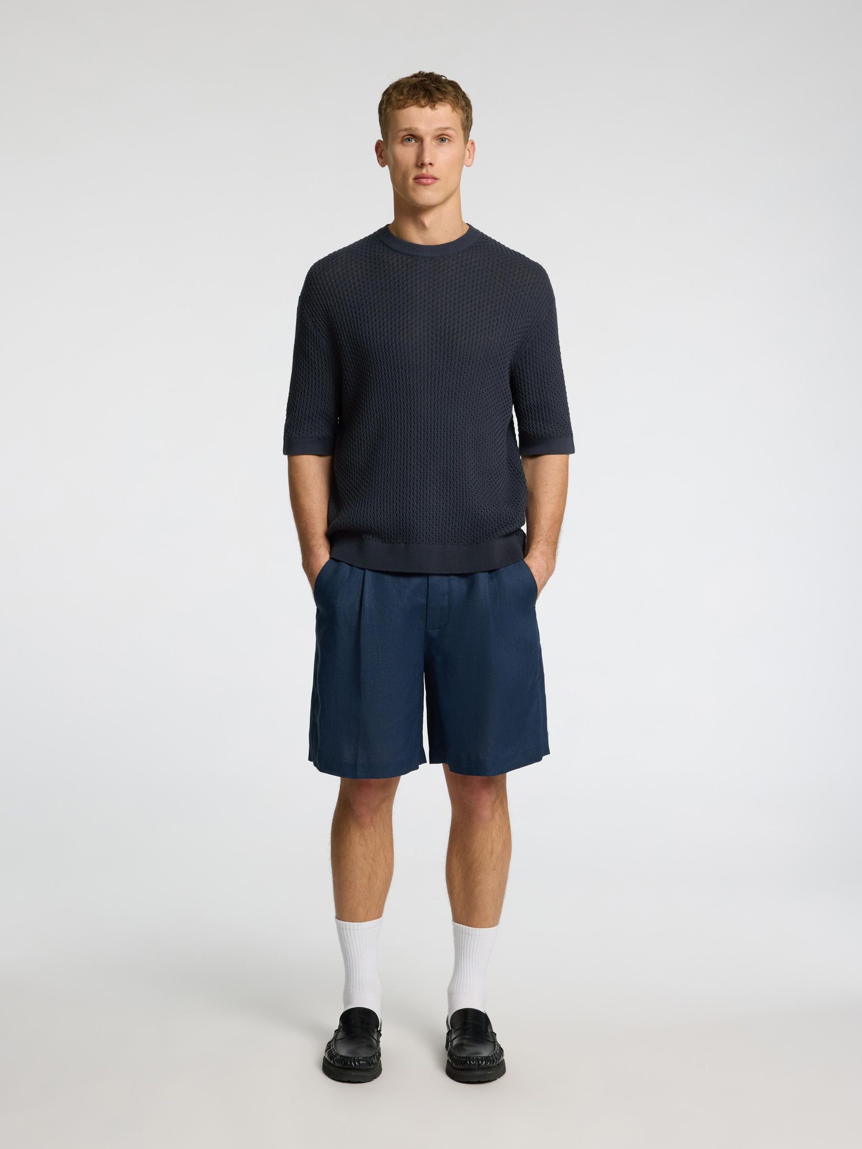 KNITTED T-SHIRT, Outer Space, highres