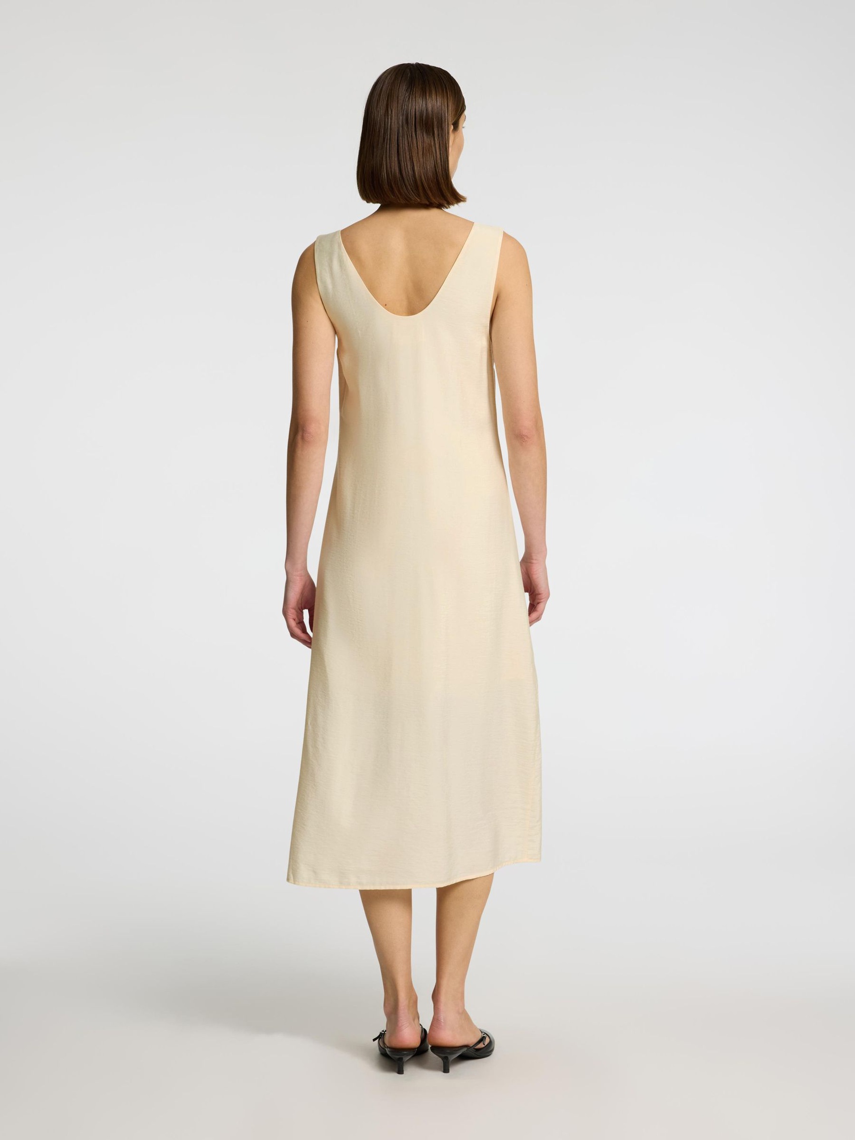 SLEEVELESS MIDI DRESS, Birch, highres