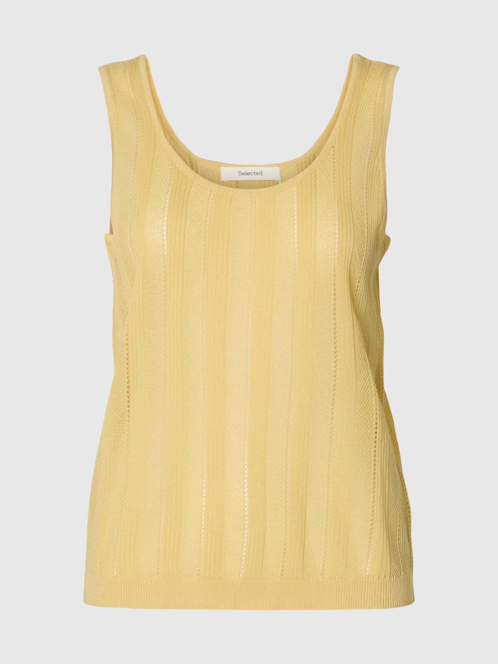 VISCOSE BLEND KNITTED TOP, Italian Straw, highres