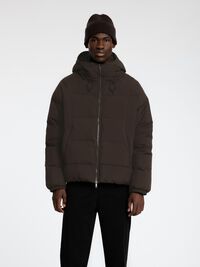 PADDED PUFFER JACKET, Chocolate Torte, highres