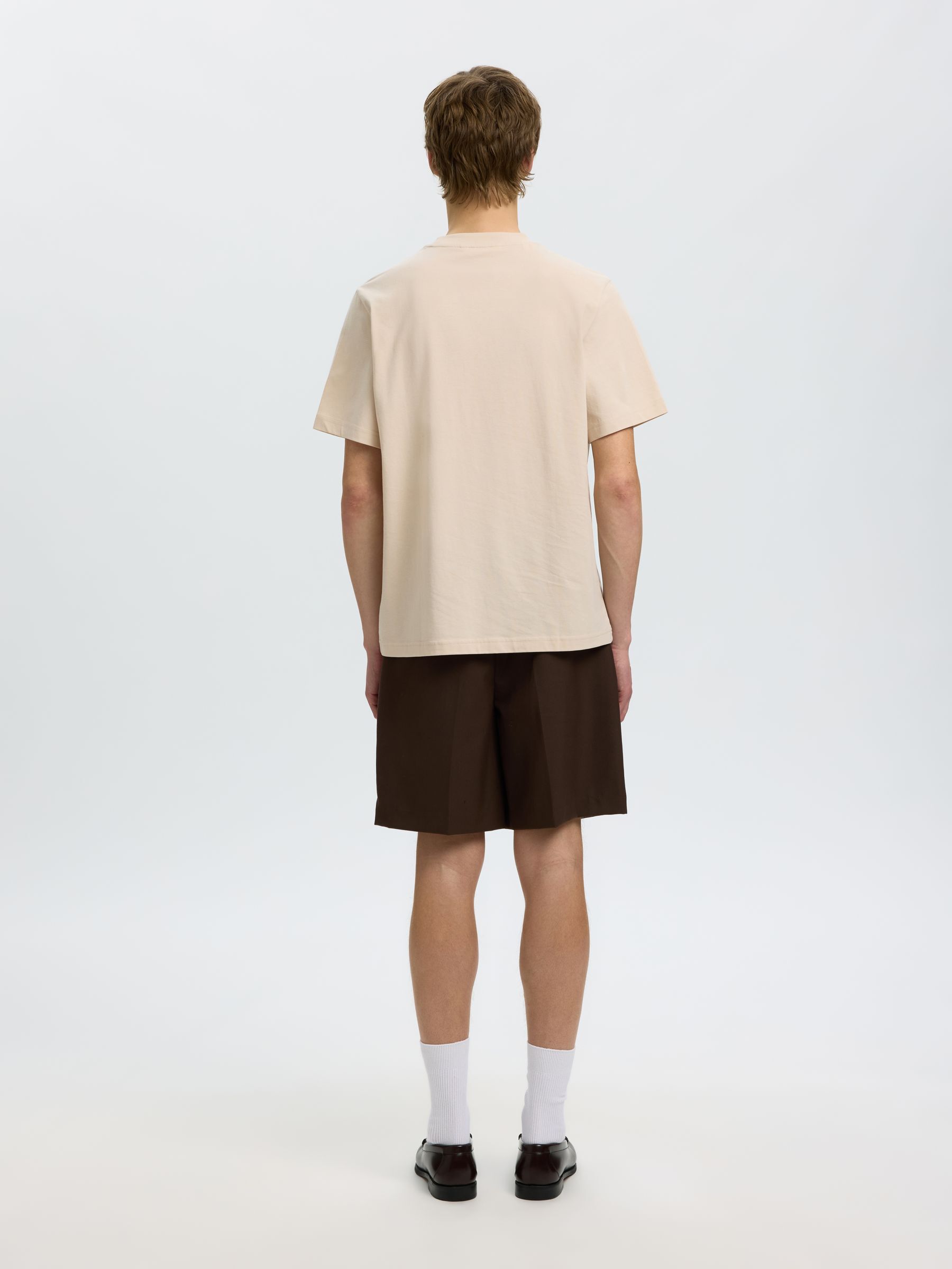 EMBROIDERED T-SHIRT, Oatmeal, highres