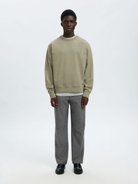 196 COUPE DROITE PANTALON, Grey Melange, highres