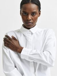 OVERSIZE HEMD, Bright White, highres