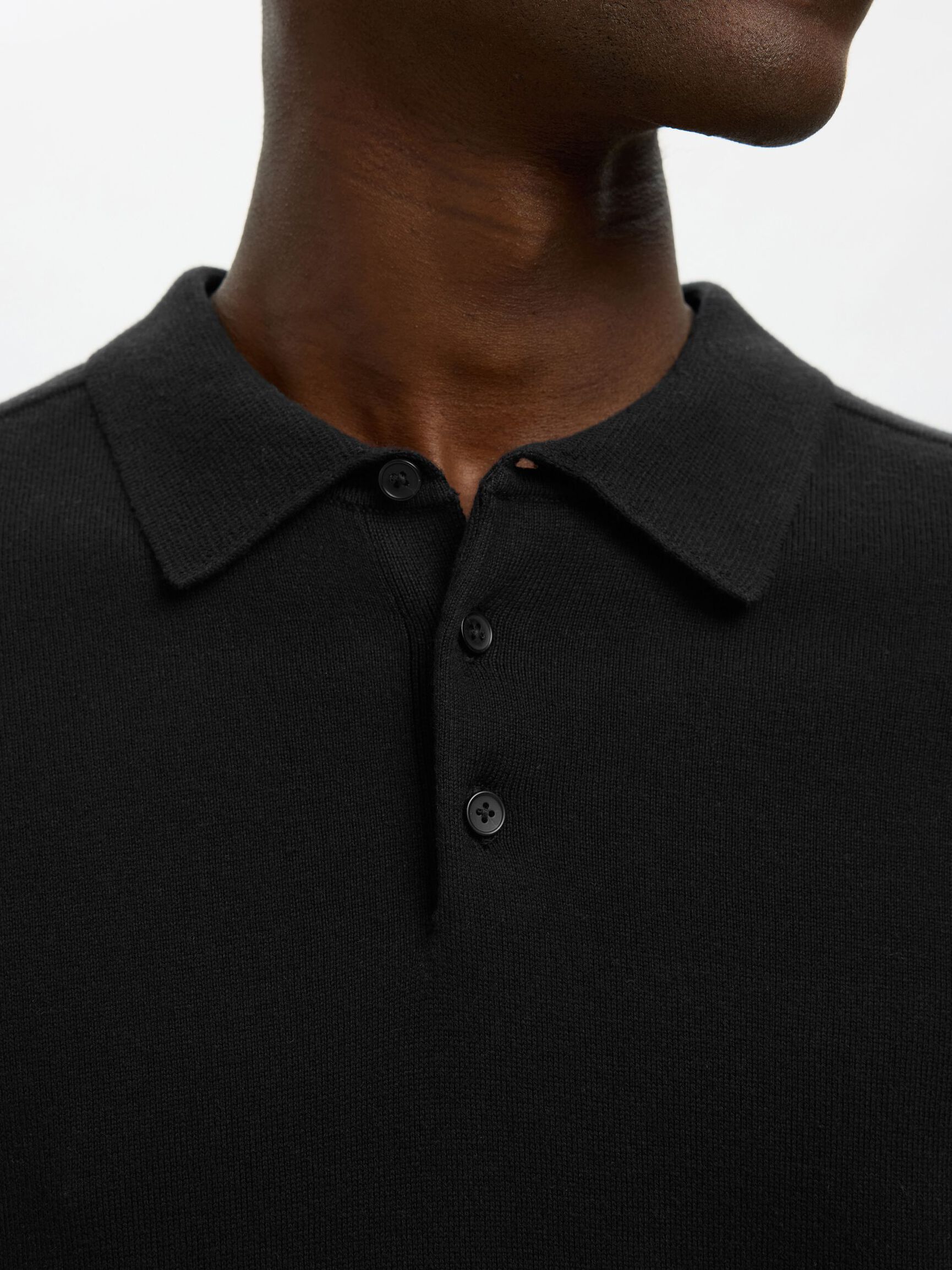 EN MAILLE POLO, Black, highres
