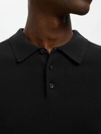 EN MAILLE POLO, Black, highres