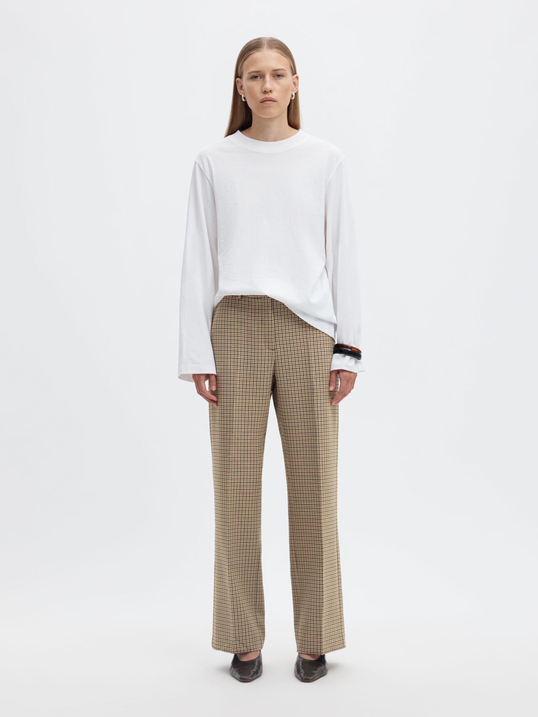 MID WAIST WIDE-LEG TROUSERS, Monks Robe, highres