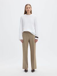 MID WAIST WIDE-LEG TROUSERS, Monks Robe, highres