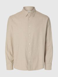 REGULAR FIT SHIRT, Egret, highres