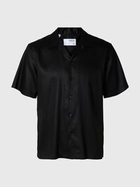 PRINTED SHORT SLEEVED SHIRT, Black, highres