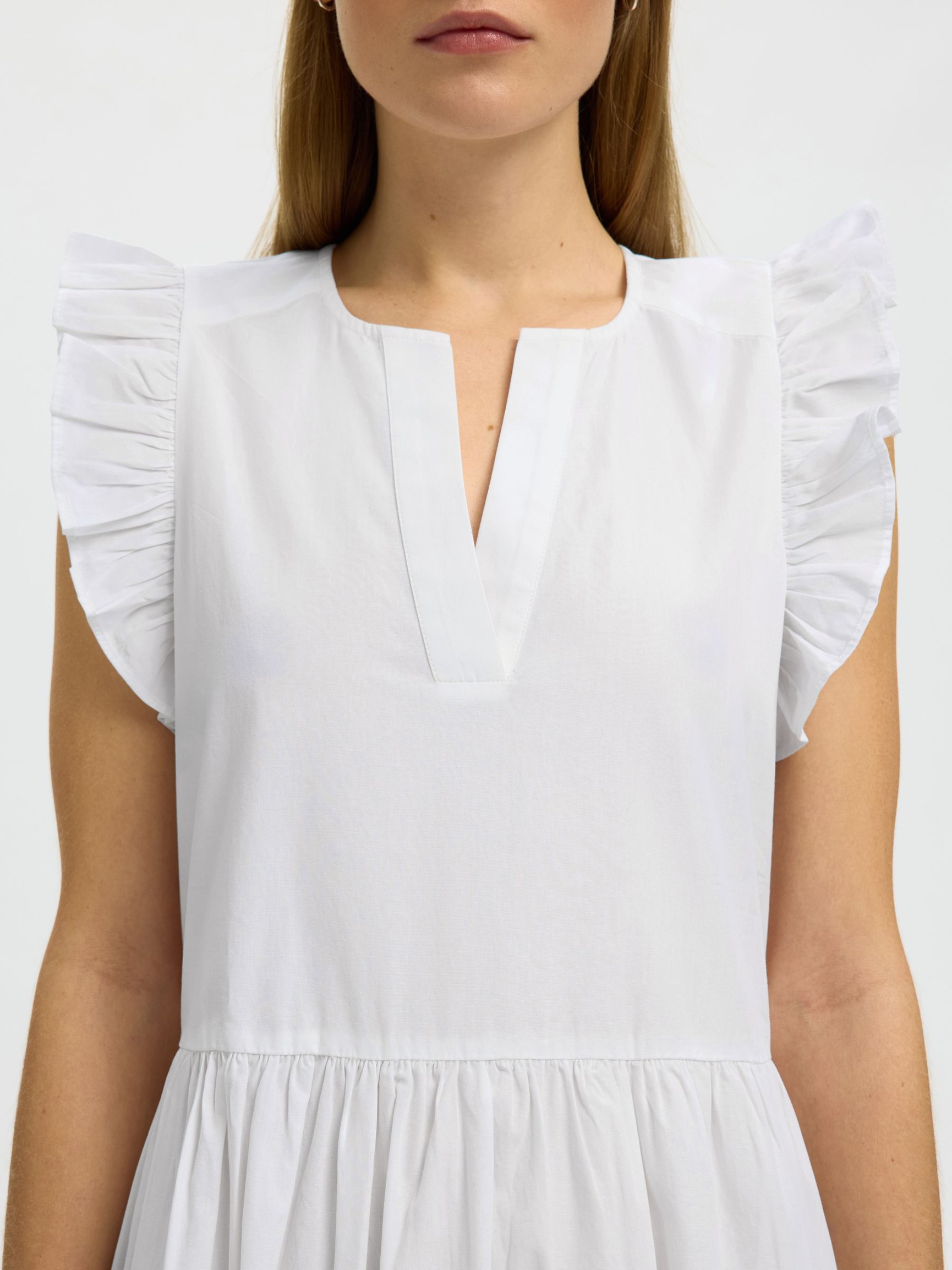 TIE WAIST MAXI DRESS, Bright White, highres