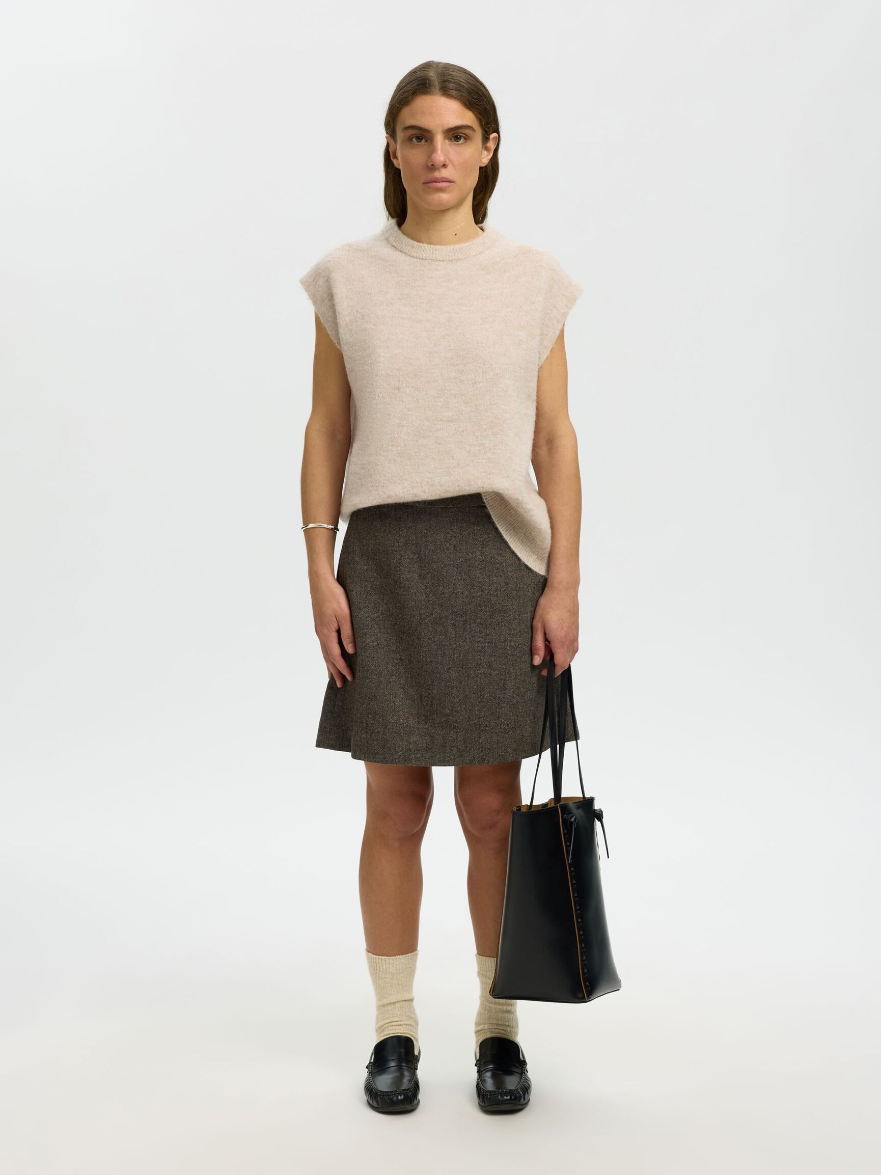 WOLMIX GEBREID GILET, Birch, highres