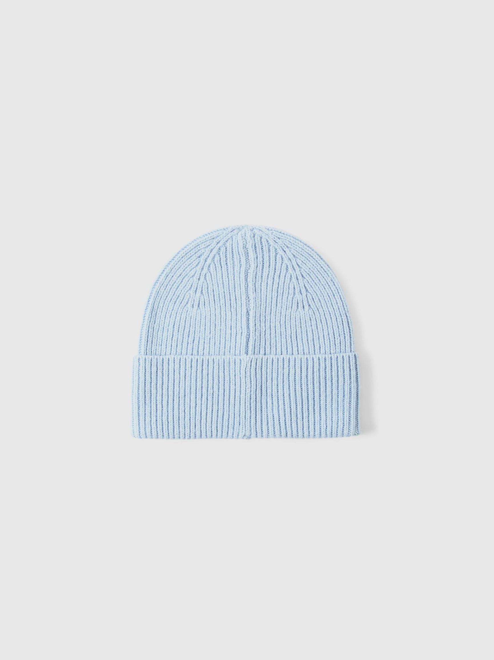 100% MERINO WOOL BEANIE, Cashmere Blue, highres
