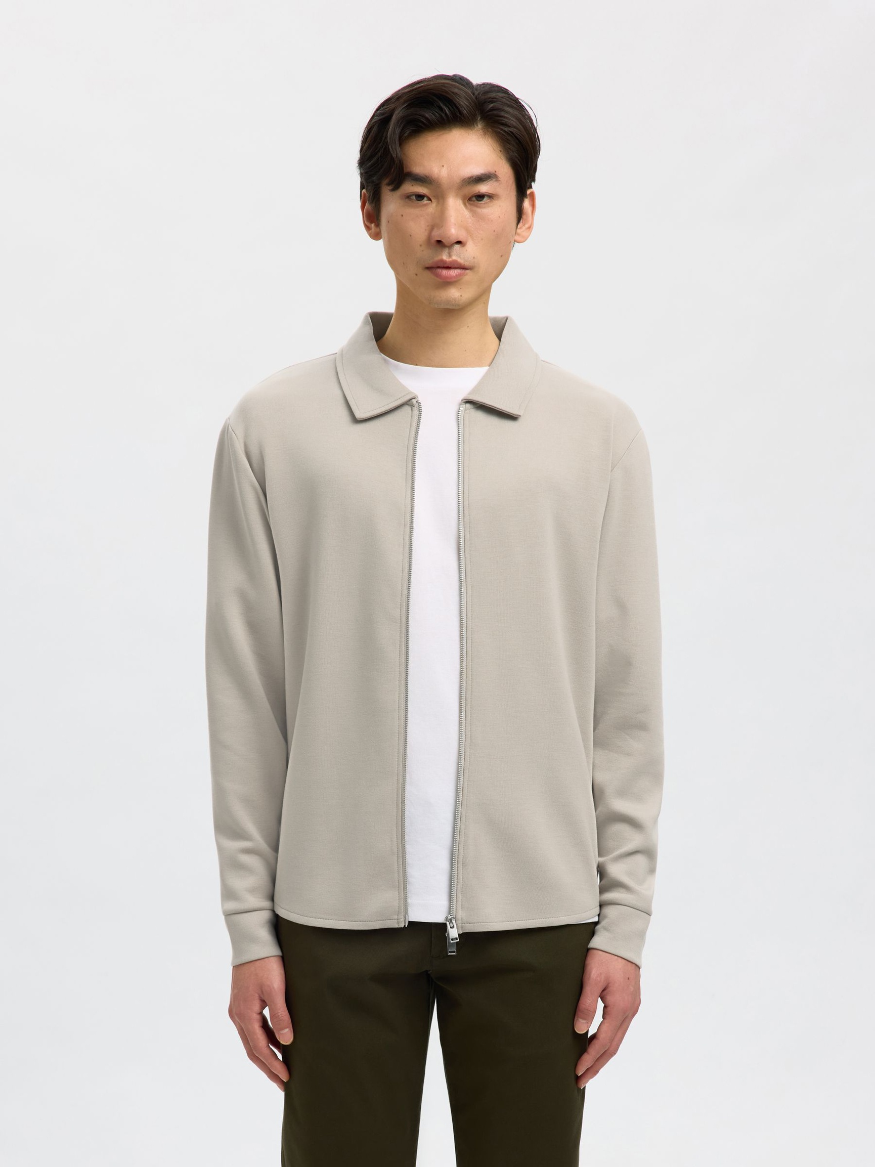 VISKOSEMIX STRICKJACKE, Pure Cashmere, highres