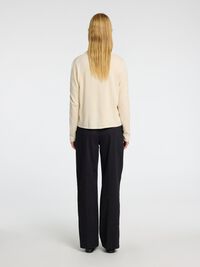 LINNENMIX GEBREID VEST, Birch, highres