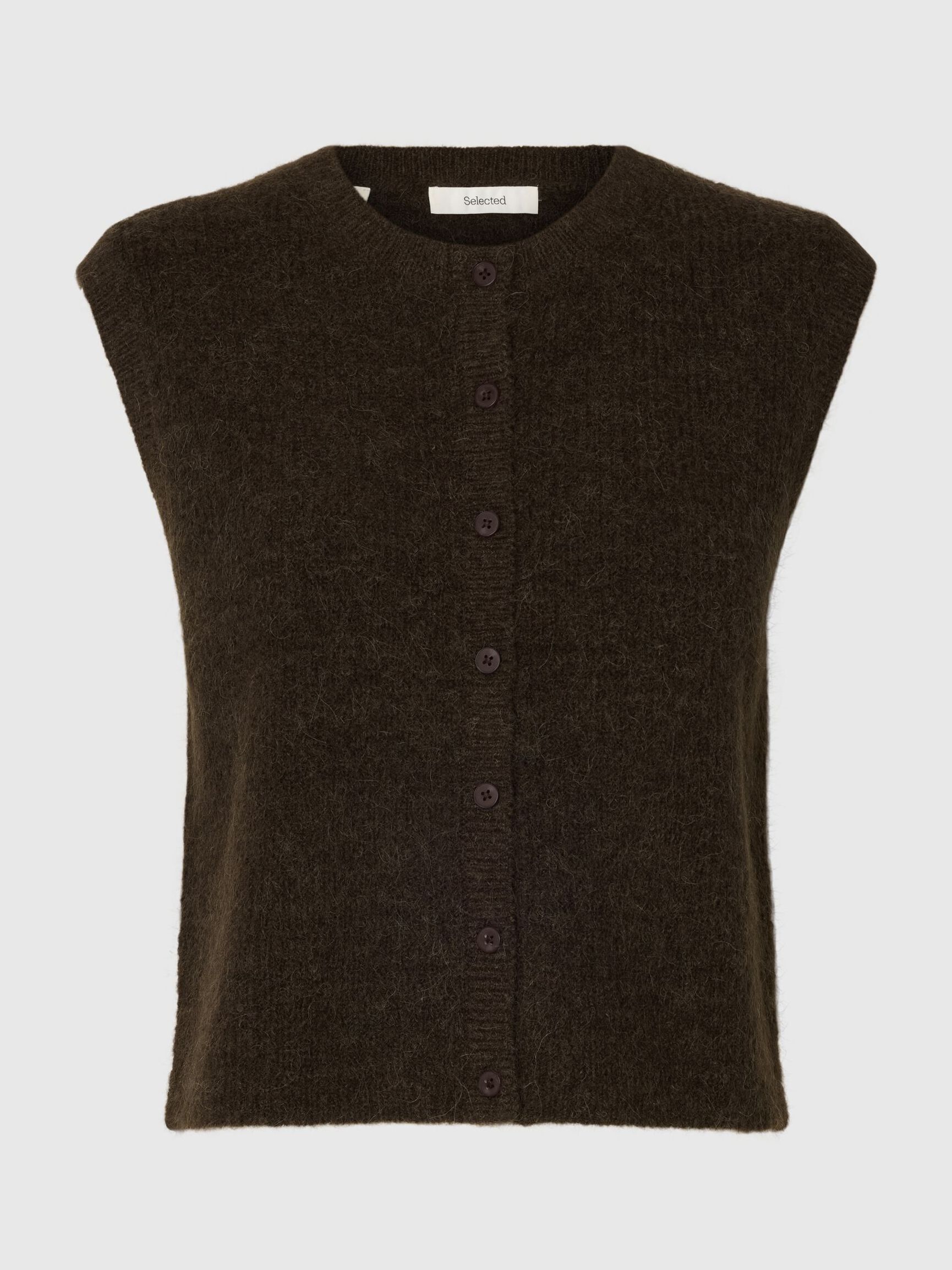 WOOL BLEND  KNITTED VEST, Delicioso, highres