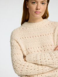 HÄKEL-LOOK PULLOVER, Birch, highres