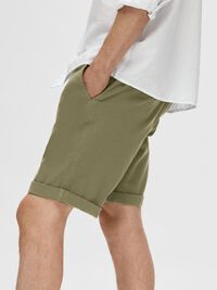 COTTON FLEX SHORTS, Burnt Olive, highres