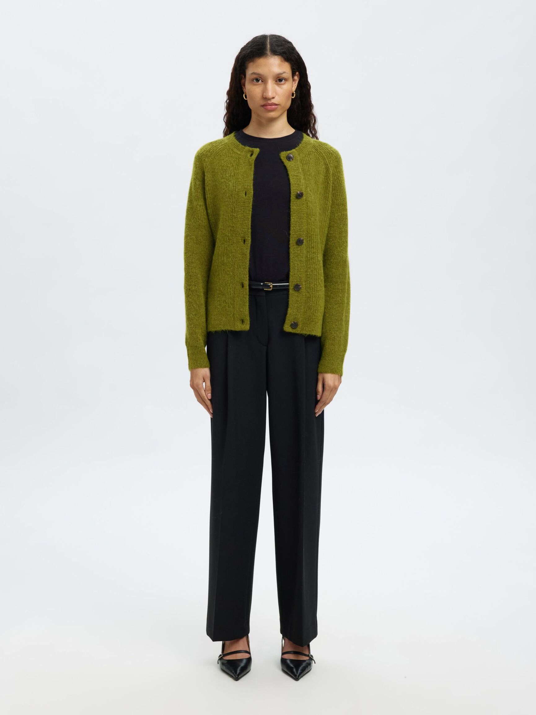 LONG-SLEEVED CARDIGAN, Cardamom Seed, highres