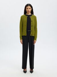 LONG-SLEEVED CARDIGAN, Cardamom Seed, highres