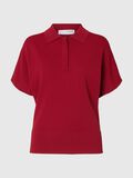 Selected SHORT SLEEVED KNITTED POLO SHIRT, Savvy Red, highres - 16099120_SavvyRed_001.jpg