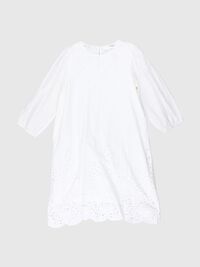 BRODERIE ANGLAISE DRESS, Snow White, highres