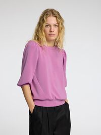 PUFF SLEEVE SWEATSHIRT, First Bloom, highres