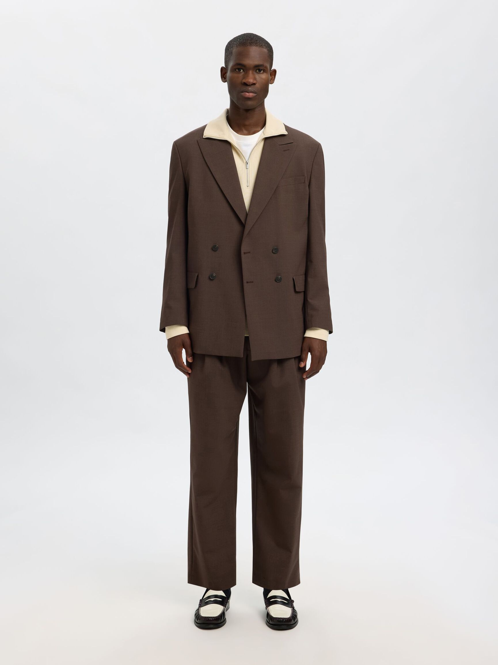 BAUMWOLLMIX SWEATSHIRT MIT REISSVERSCHLUSS, Angora, highres