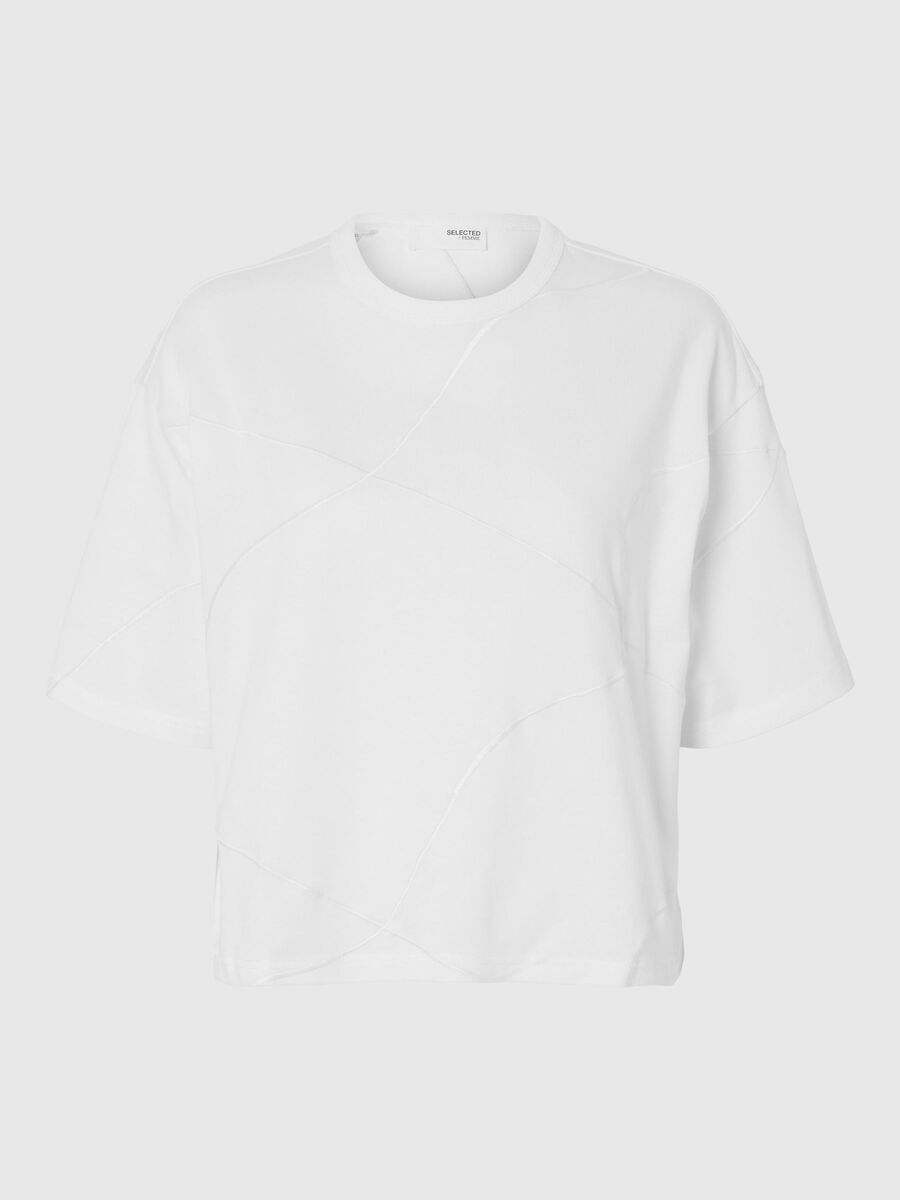 Selected BESTICKTES CROP-T-SHIRT, Snow White, highres - 16097078_SnowWhite_1167269_001.jpg
