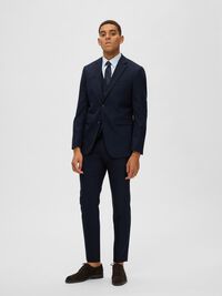 GEWEVEN WOLMIX BLAZER, Navy Blazer, highres