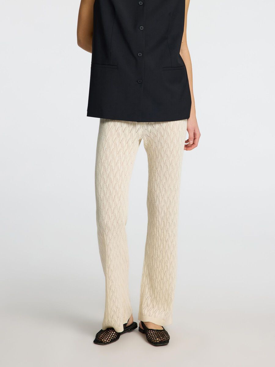 Selected EN MAILLE PANTALON TAILLE HAUTE, Birch, highres - 16096825_Birch_003.jpg