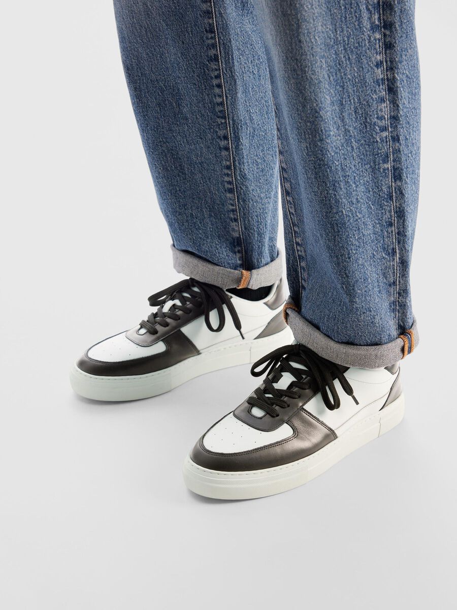 Selected LEER SNEAKERS, Black, highres - 16093341_Black_003.jpg