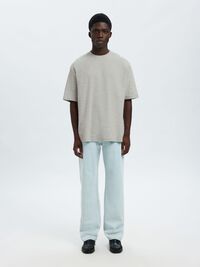 LOOSE FIT T-SHIRT, Light Grey Melange, highres