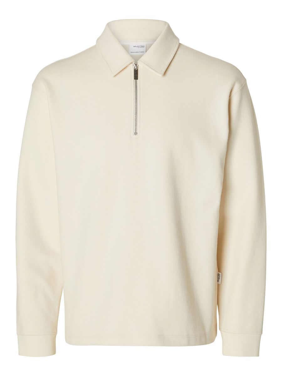 Selected REISSVERSCHLUSS POLO SHIRT, Egret, highres - 16092606_Egret_001.jpg