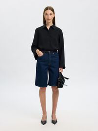 MEZCLA DE VISCOSA CAMISA, Black, highres