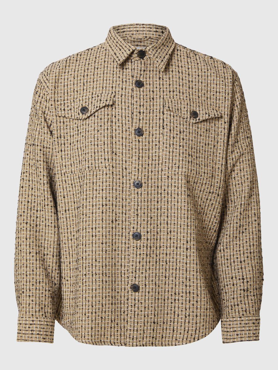 Selected BOXY FIT BOUCLÉ OVERSHIRT, Sand, highres - 16095709_Sand_1143816_001.jpg