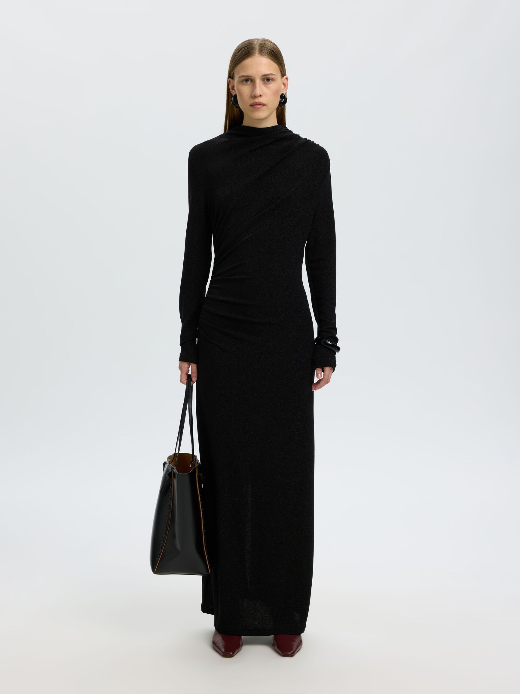 VESTITO LUNGO, Black, highres