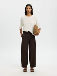 COTTON 2/4 SLEEVED BLOUSE, Snow White, highres